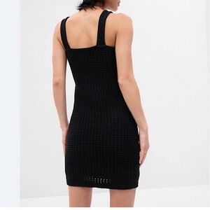 GAP Crochet Mini Dress Black